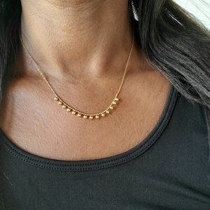 18k gold stainless steel  dangle ball necklace